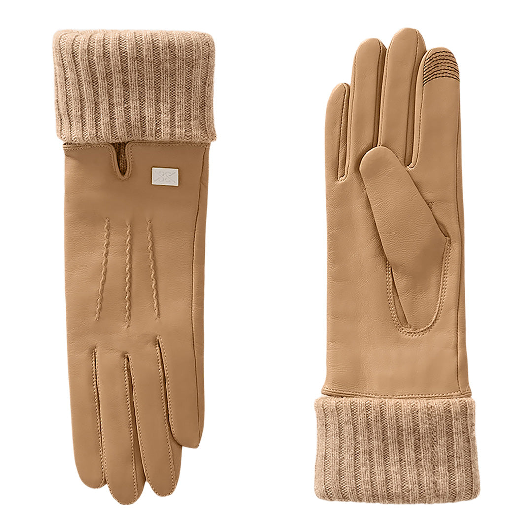 Carmel-L Gloves In Leather | Teak