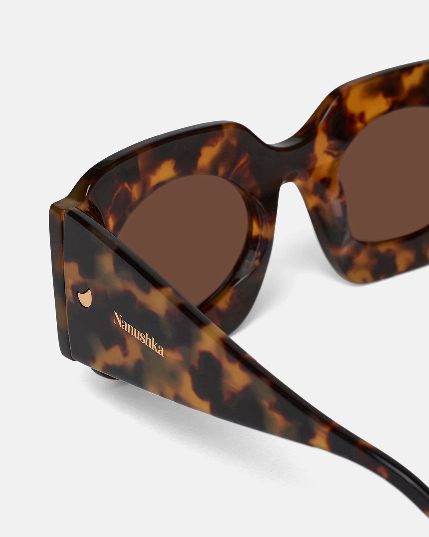 Cathi Bio-Plastic Square-Frame Sunglasses | Dark Amber