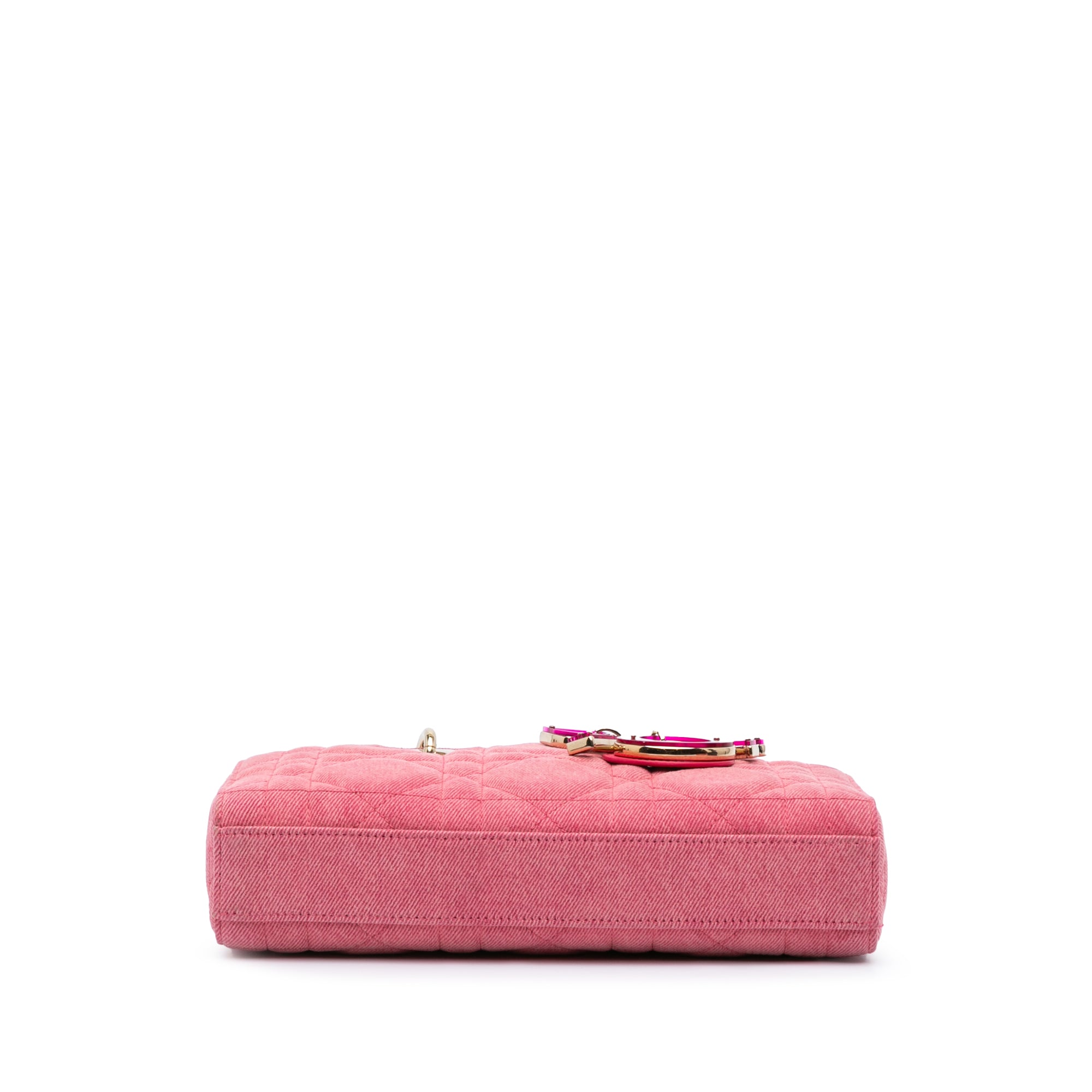 Dior | Pre-Owned Medium Denim Macrocannage Lady D Joy | Pink