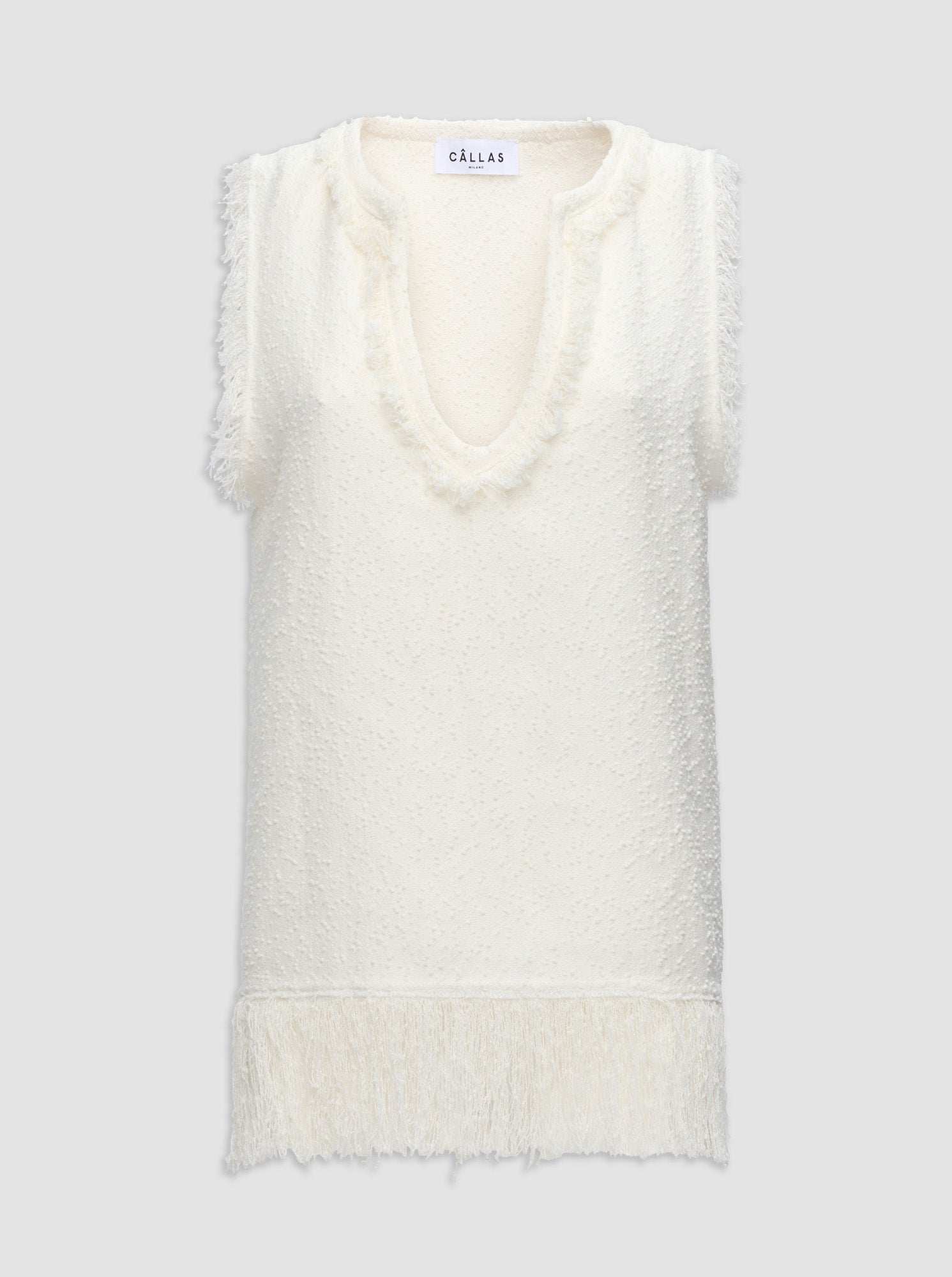 Comporta Fringe Top | White