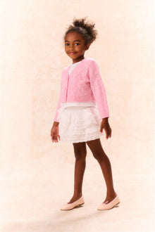 Girls Constine Wool-Cashmere Cardigan | Sweet Peony