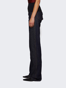 Women | Coperni | Jersey Hybrid Denim Trousers Raw | Blue