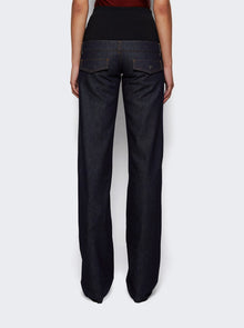 Women | Coperni | Jersey Hybrid Denim Trousers Raw | Blue