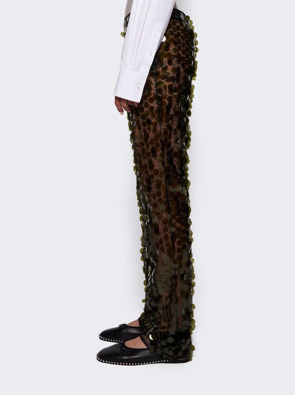 Women | Coperni | Sequins Flared Trouser Green