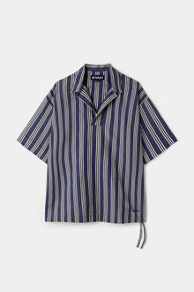 Polo Shirt | Men | White x Blue Stripes