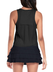 Pleats Please Tank | Black