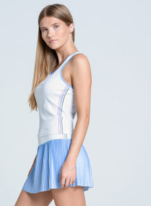 Got The Blues Rib Tank | White