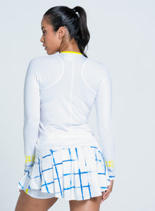 Shibori Wave Long Sleeve | White