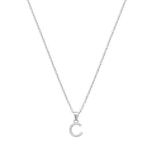 The Pave Single Block Initial Necklace | 18KT Gold Vermeil & Sterling Silver