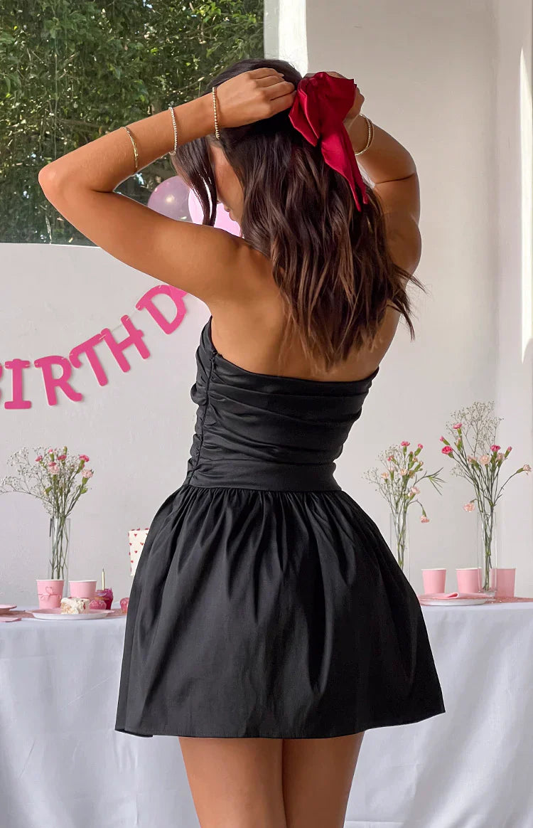 Call On Me Strapless Mini Dress | Black