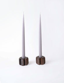 Asterisk Candleholder Pair - Natural Wood | Walnut