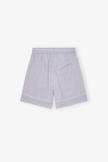 Candy Striped Elasticated Shorts | Soft Chambray