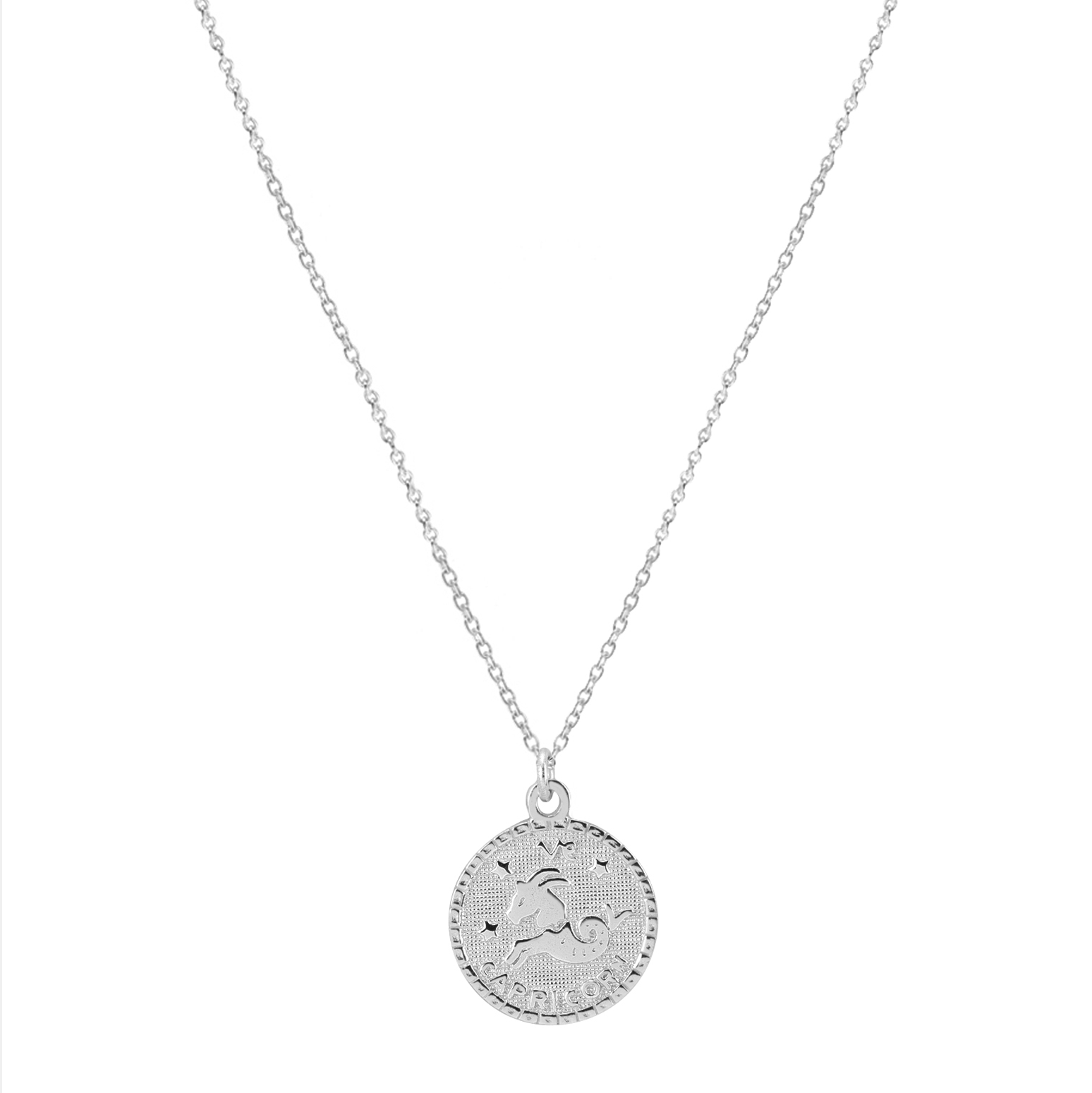 The Zodiac Medal Necklace | Gold Vermeil & Sterling Silver