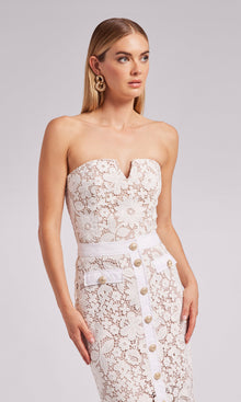 Caroline Lace Bustier | White