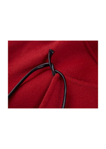 Cashmere-Wool Double-Faced Coat | Red