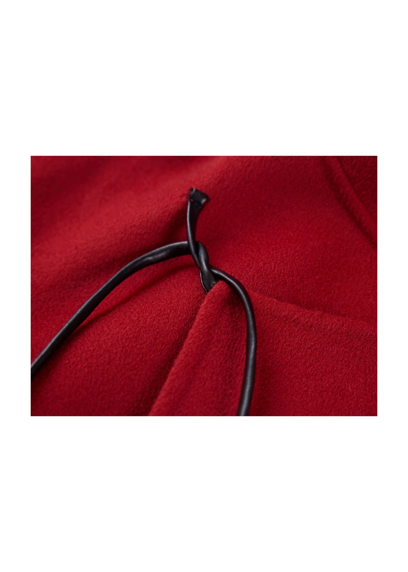 Cashmere-Wool Double-Faced Coat | Red
