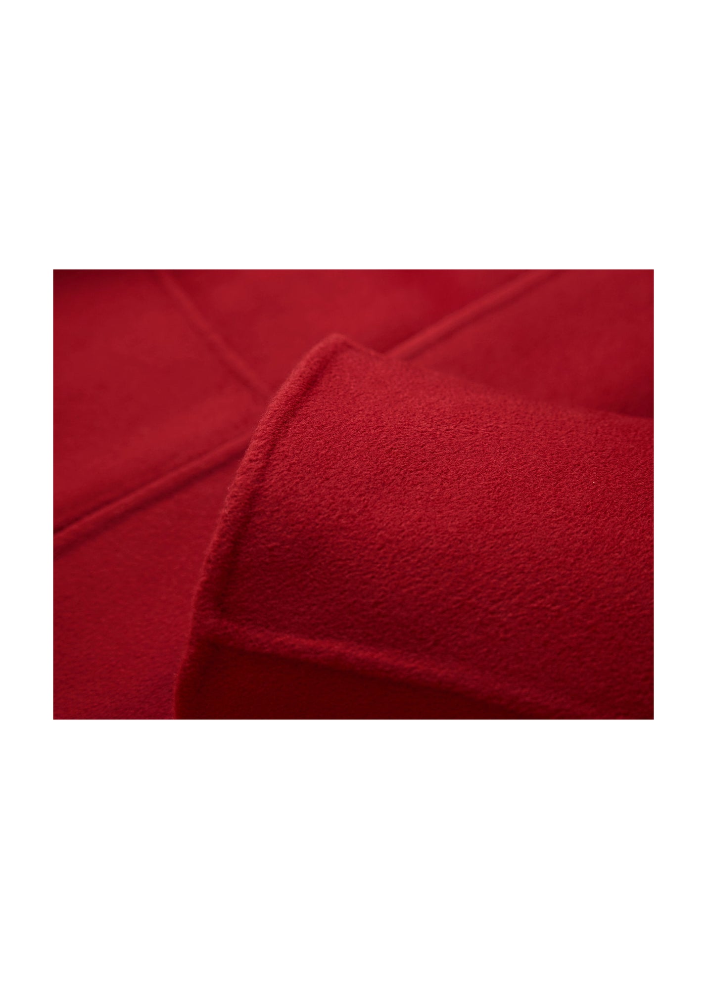 Cashmere-Wool Double-Faced Coat | Red