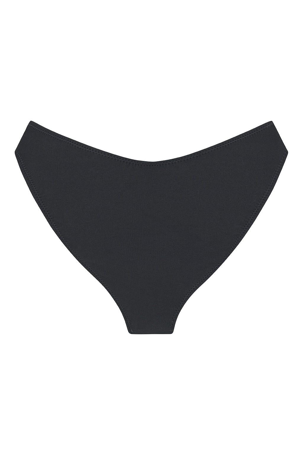 Added Coverage Lulu Zig Zag Stitch Bikini Bottom | Charcoal