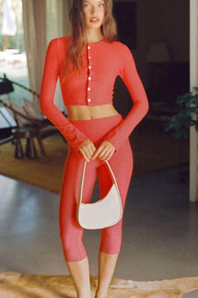 Zoe Capri Legging | Cherry