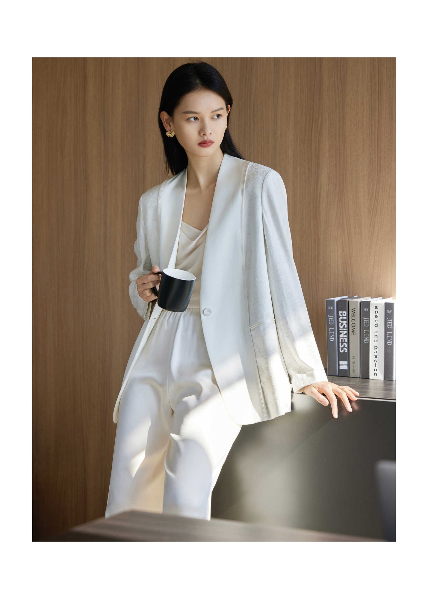 Chinese-Style Blazer | Beige