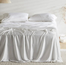 Cloud | Sateen+ Flat Sheet Made with 100% Organic Bamboo #Color_cloud