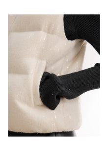 Contrast Sleeve Hoodie | Cream