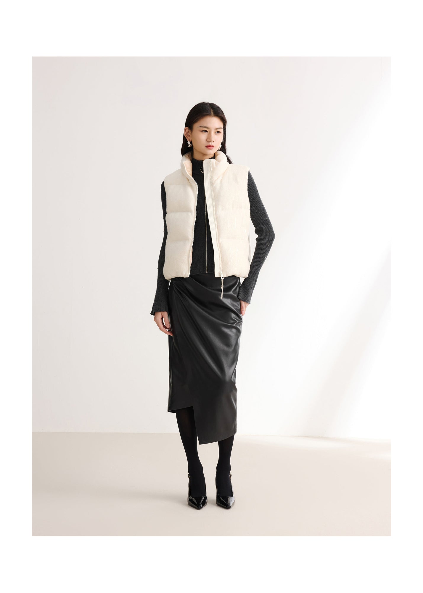 Contrast Sleeve Hoodie | Cream