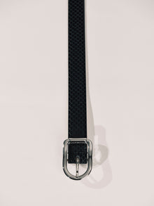Mija Belt | Black Reptile & Silver