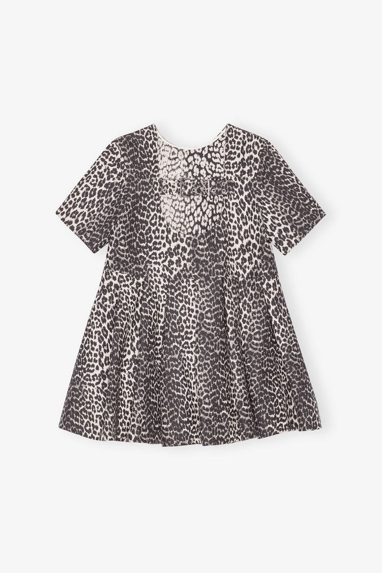 Cotton Tweed Mini Dress | Leopard