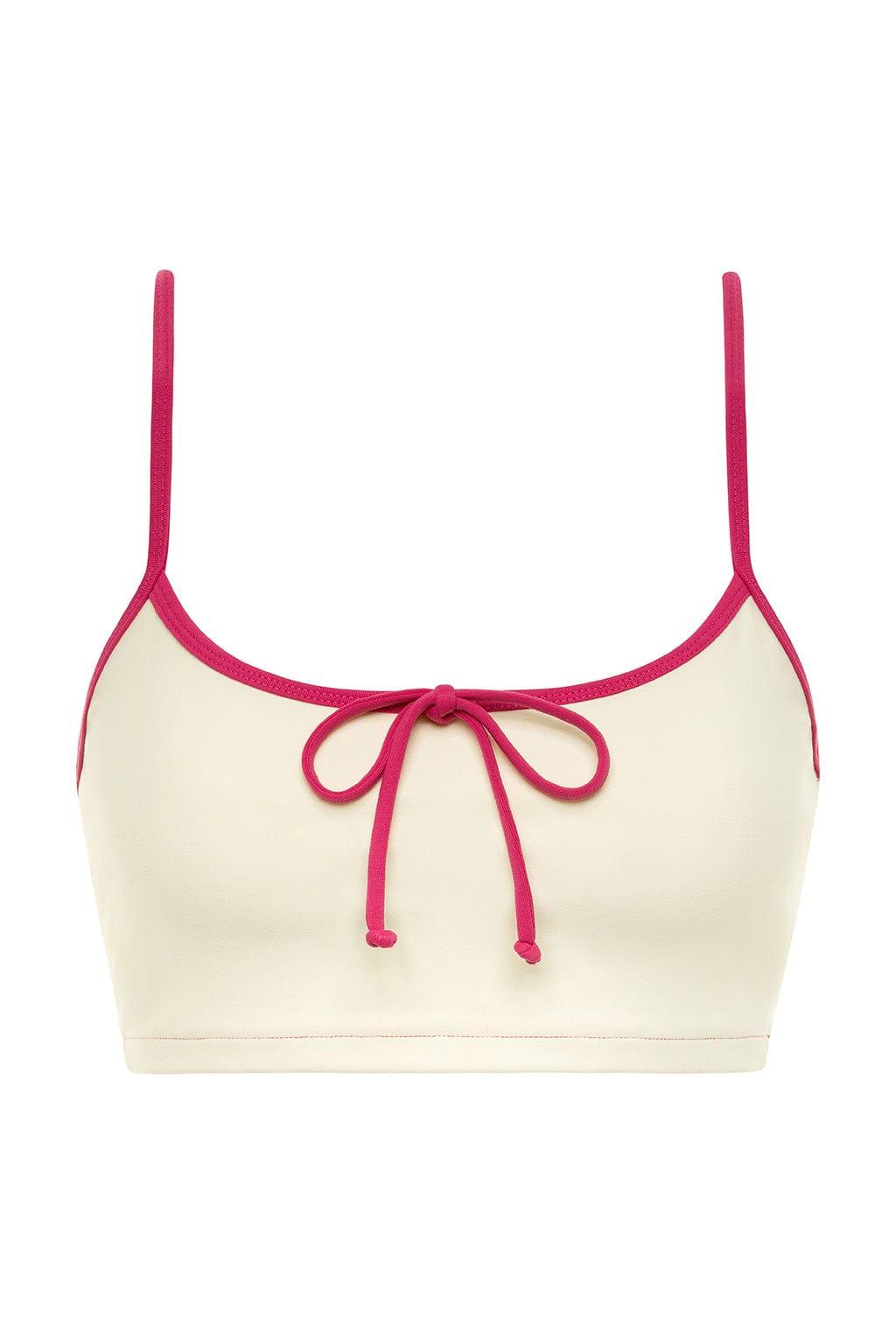 Racerback Sport Top | Cream Raspberry Binded