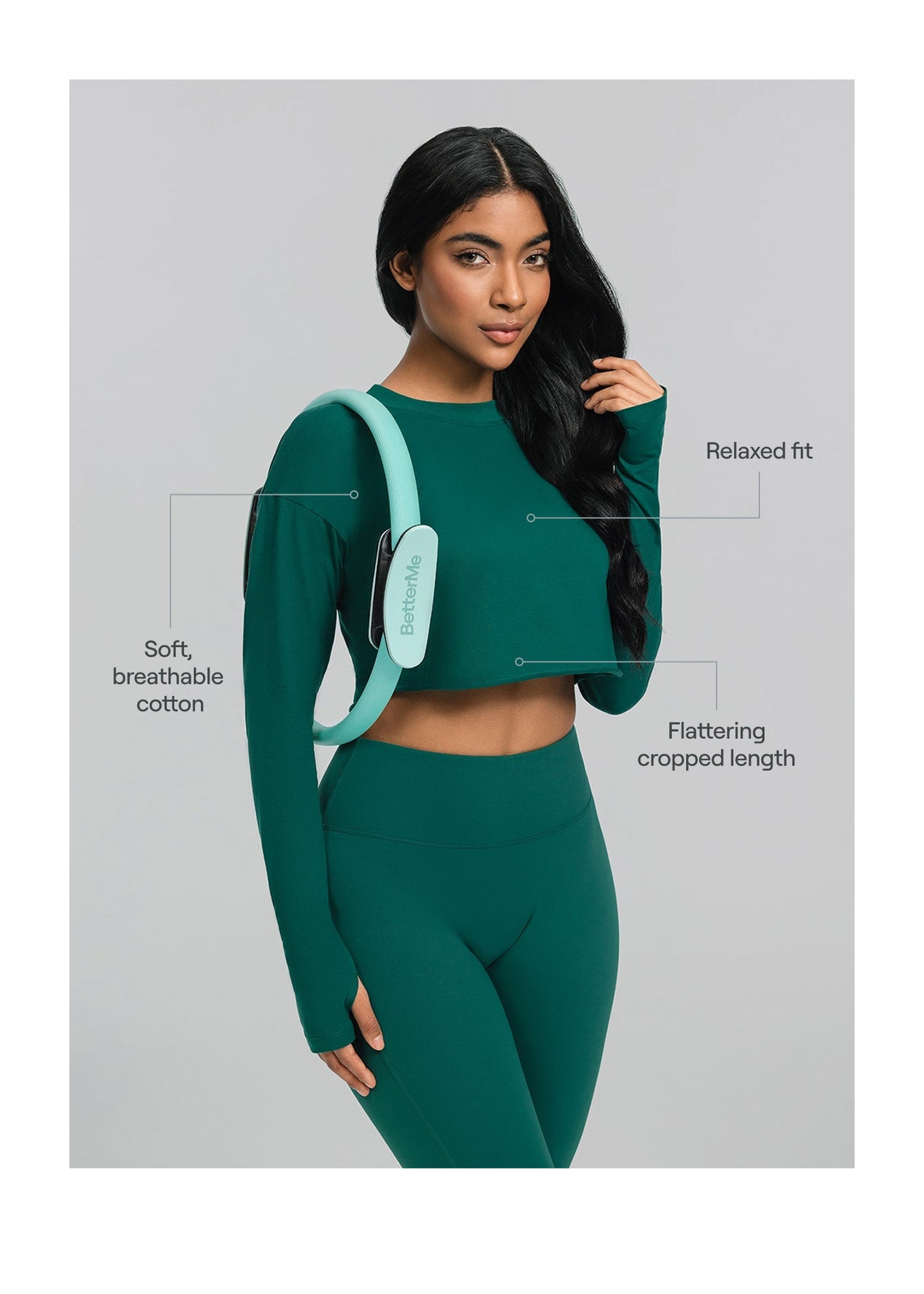 Cropped Long Sleeve | Dark Moss
