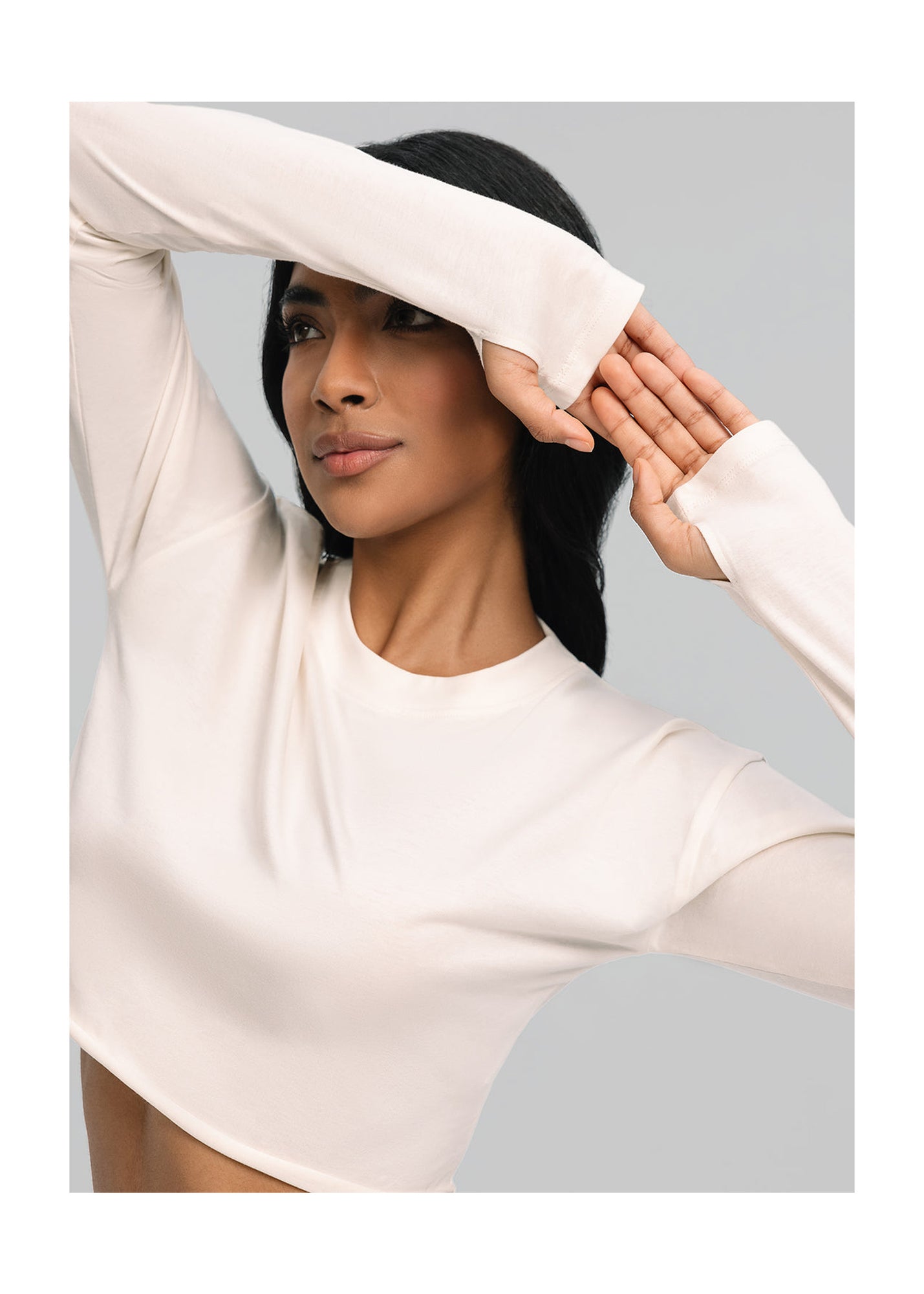 Cropped Long Sleeve | Ivory