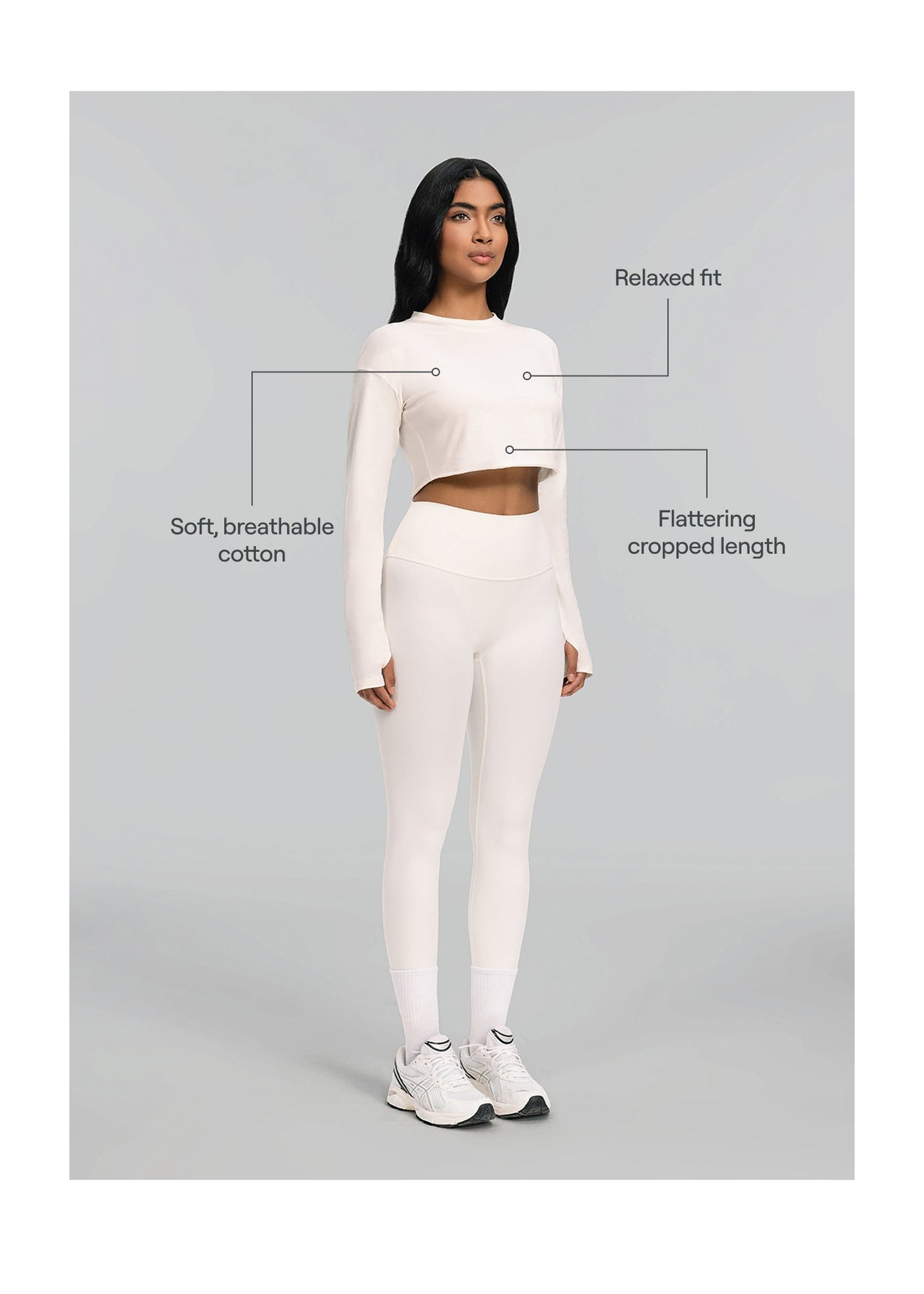 Cropped Long Sleeve | Ivory