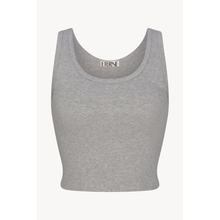 Cropped Scoop Neck Tank | Heather Grey