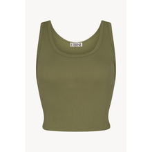 Cropped Scoop Neck Tank | Olive