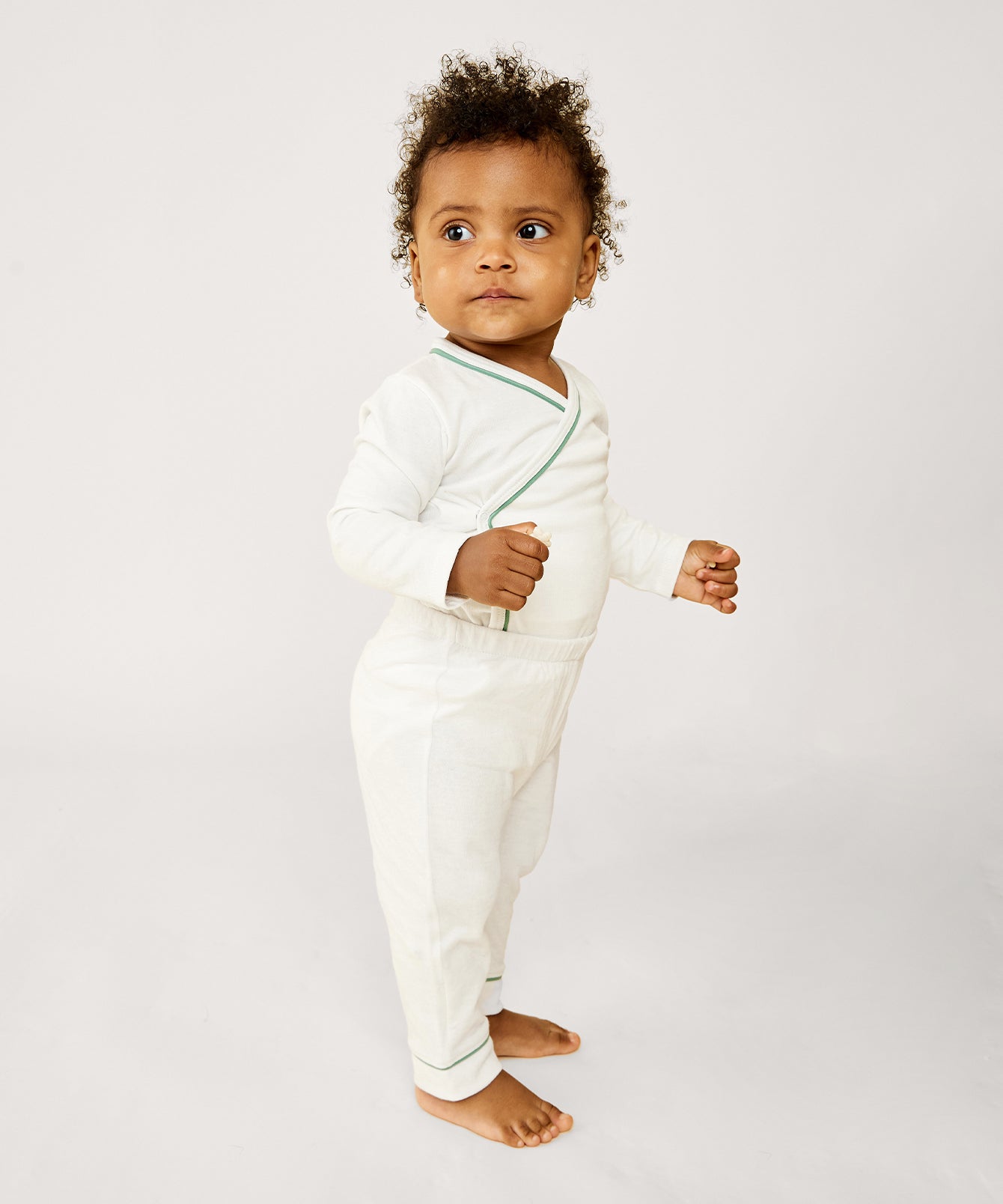 Kids Unisex | Crossbody One-Piece | White/Green