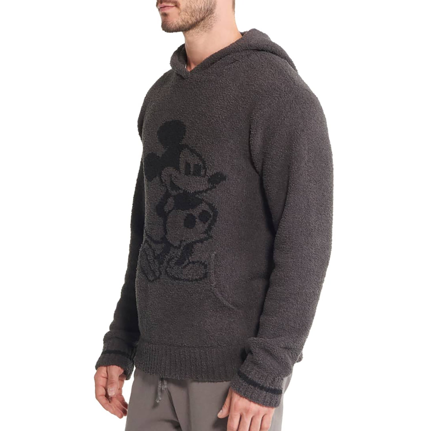 Cozychic Classic Adult Mickey Mouse Hoodie | Carbon/Black