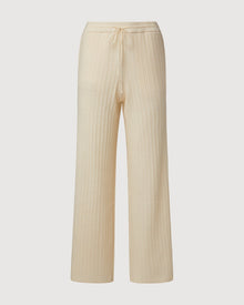 Cable Knit Wide Leg Pant | Ivory