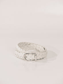 Mija Braided Belt | Ivory & Silver