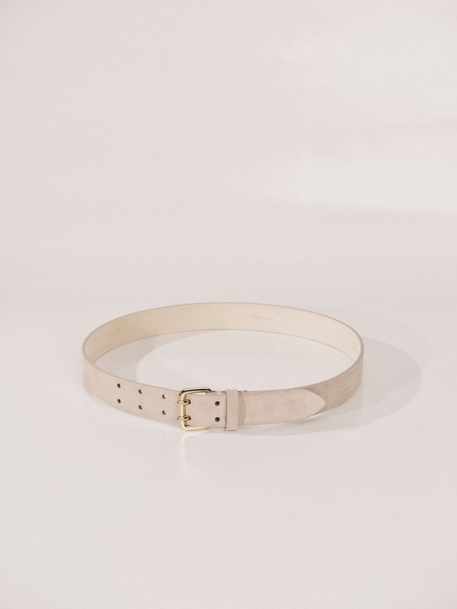 Mini Hutch Suede Belt | Blush & 24K Gold