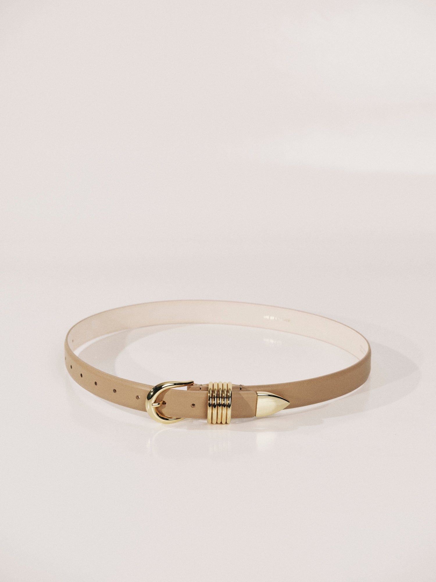Hollyhock Belt | Cappuccino & 24K Gold