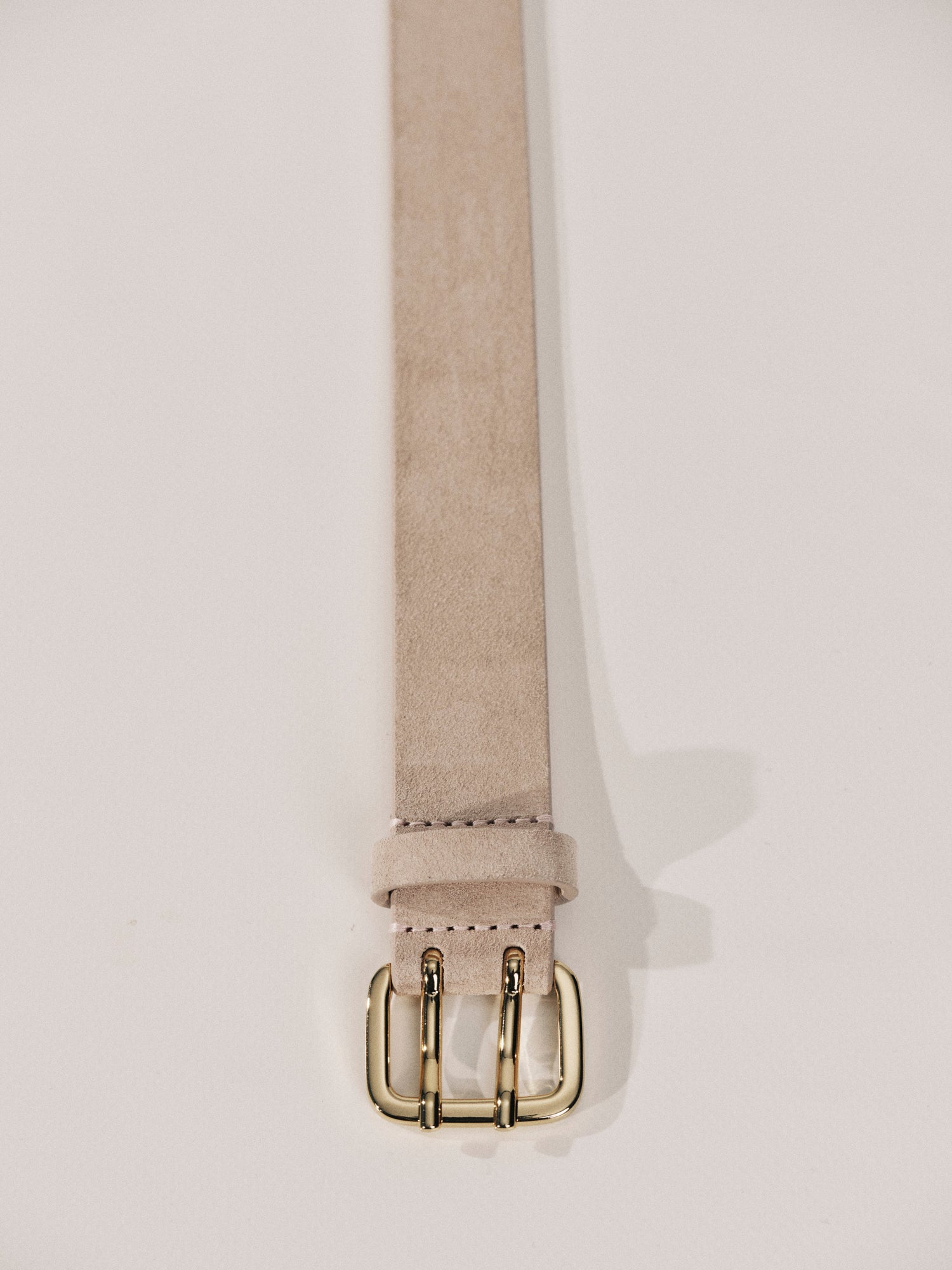 Mini Hutch Suede Belt | Blush & 24K Gold