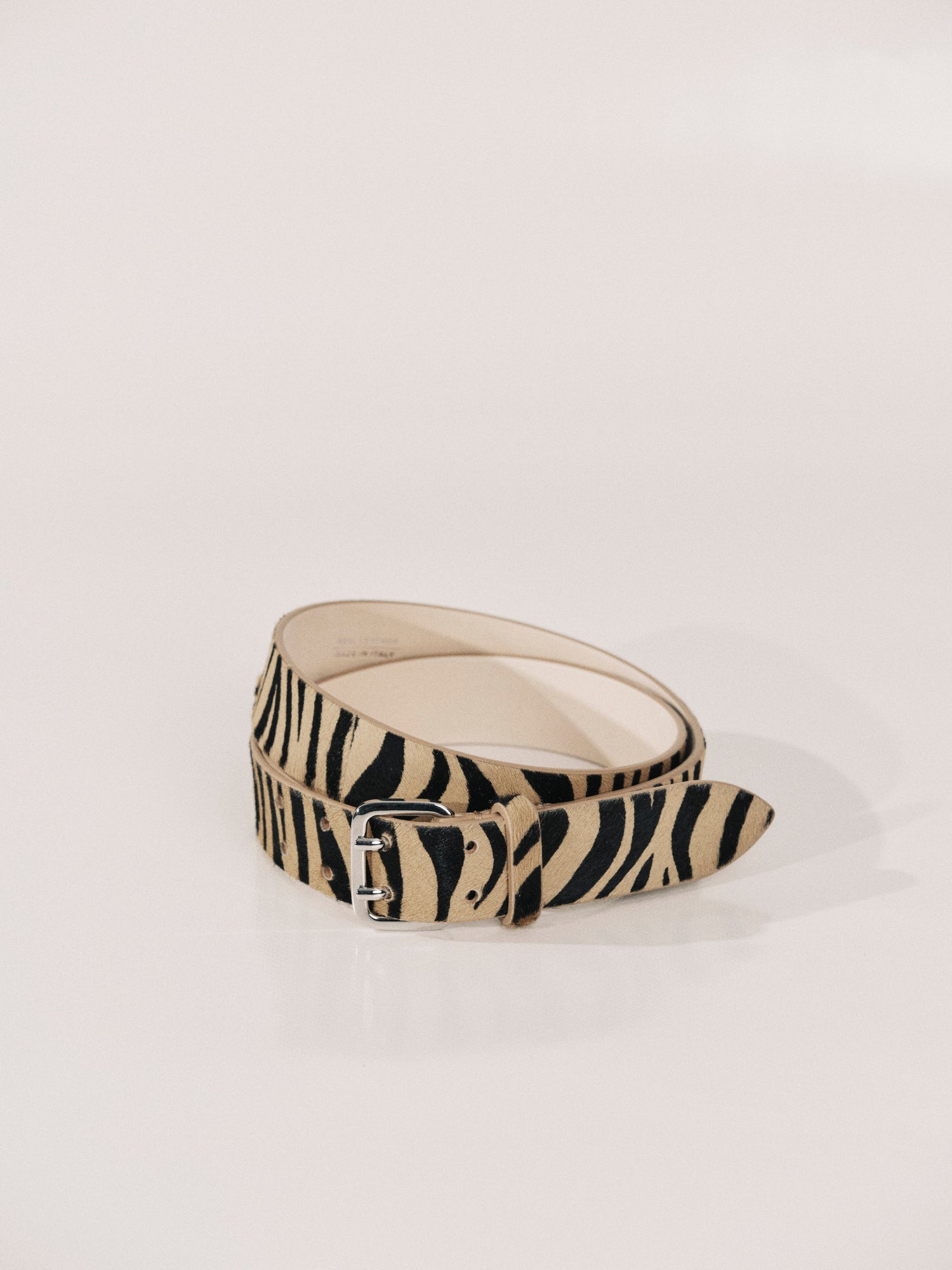 Mini Hutch Animal Belt | Zebra & Silver