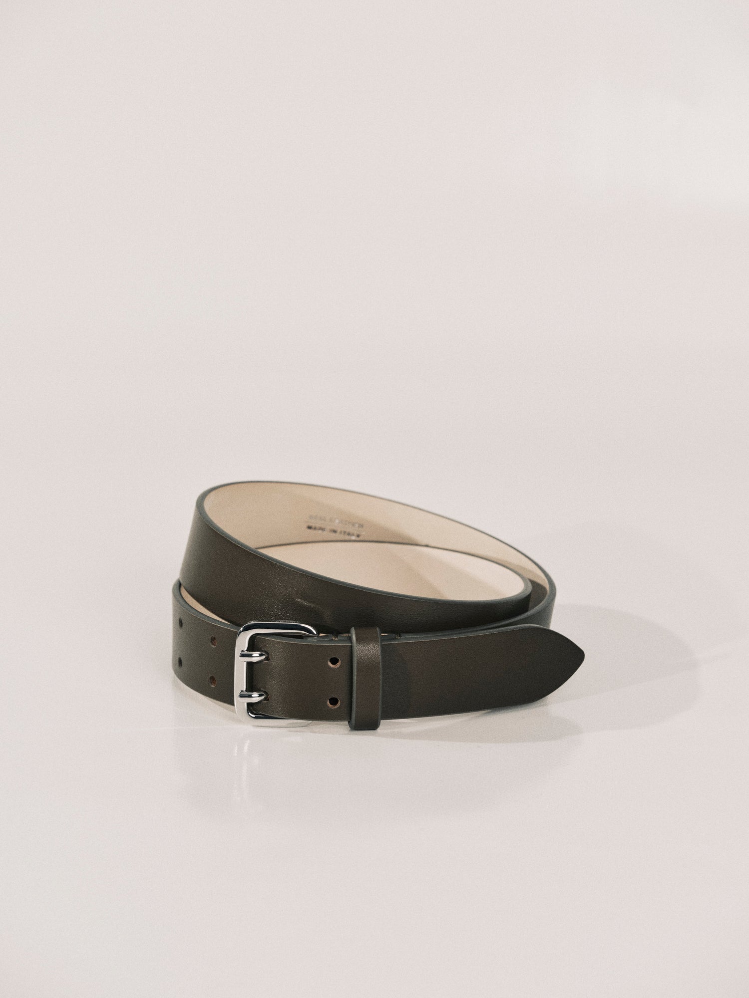 Mini Hutch Belt | Truffle & Silver