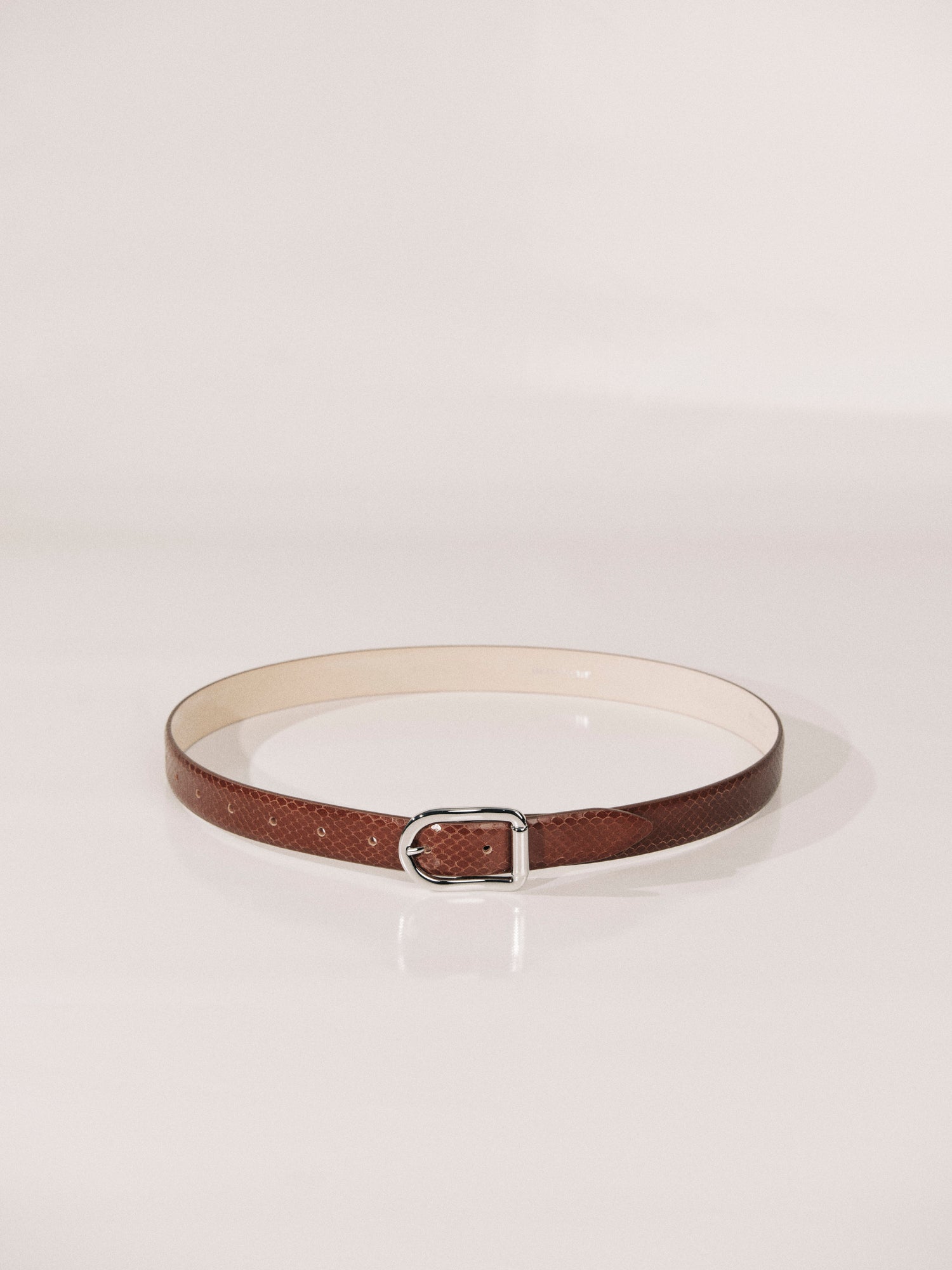Mija Reptile Belt | Camel Reptile & Silver