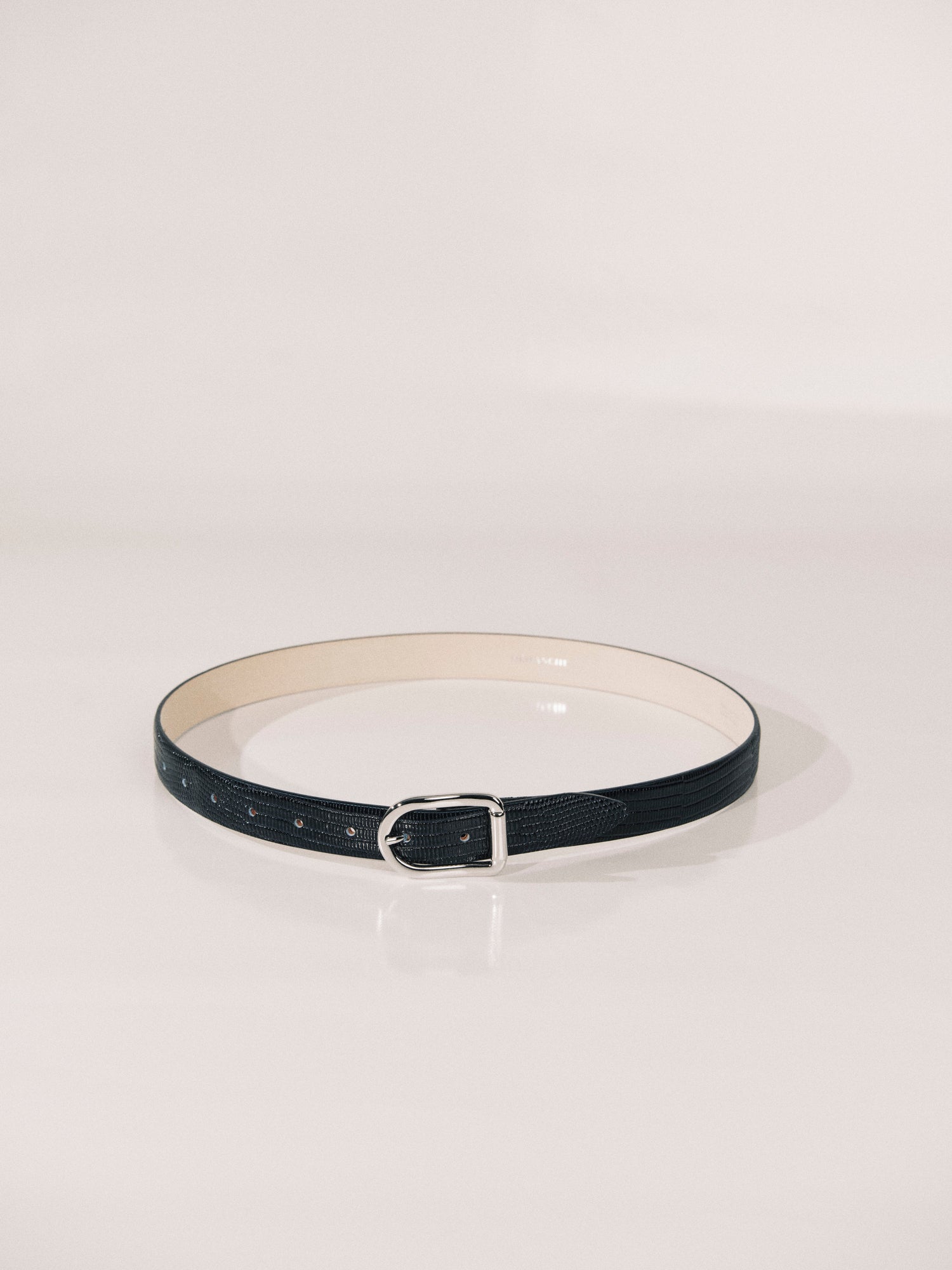 Mija Belt | Lizard Navy & Silver