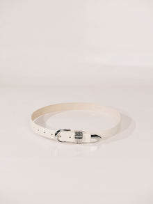Hollyhock Belt | Ivory Reptile & Silver