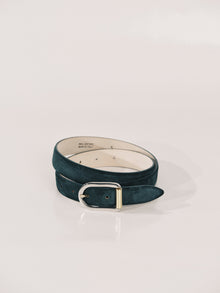 Mija Belt | Emerald Suede & Silver & 24K Gold