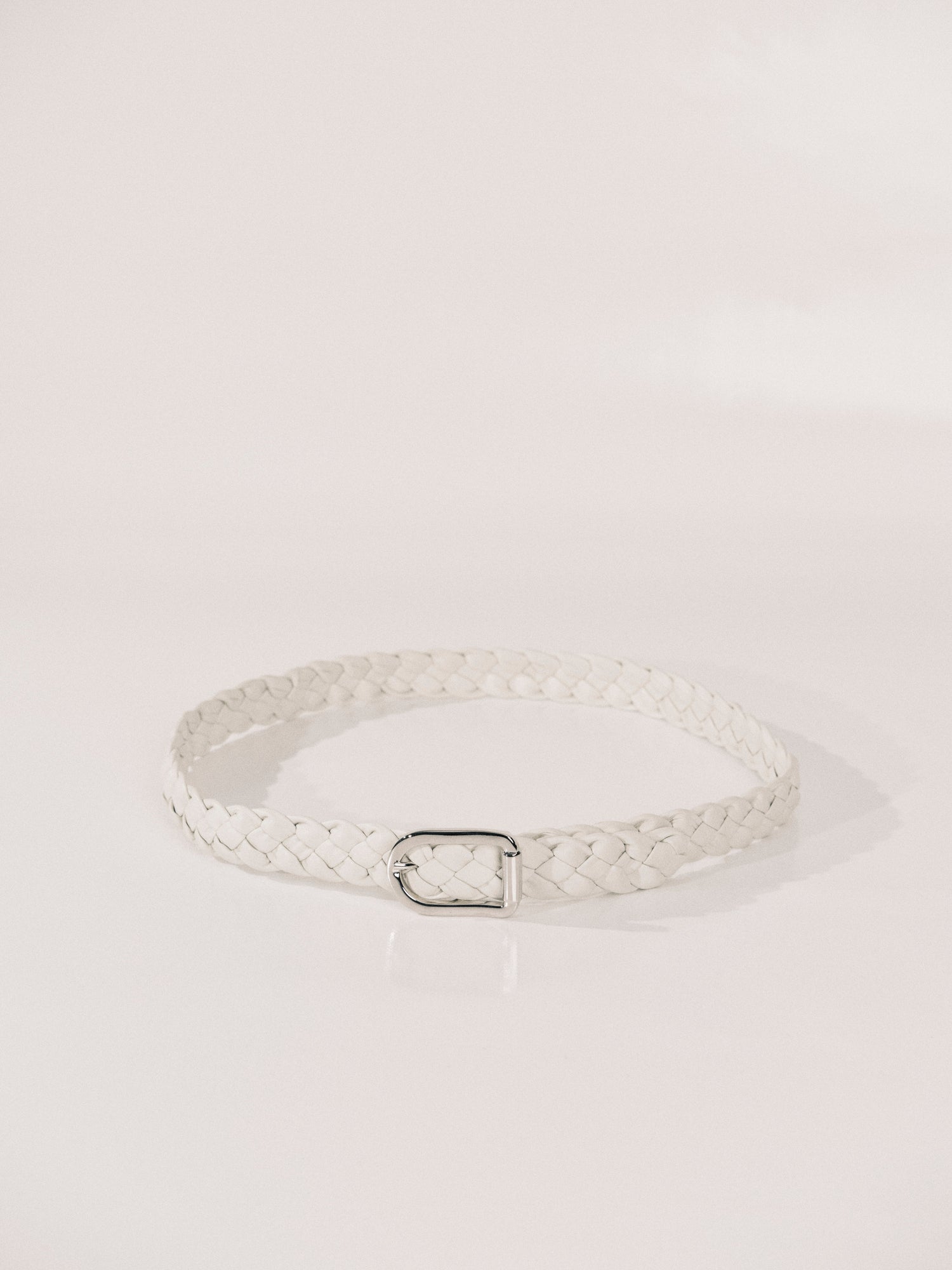 Mija Braided Belt | Ivory & Silver