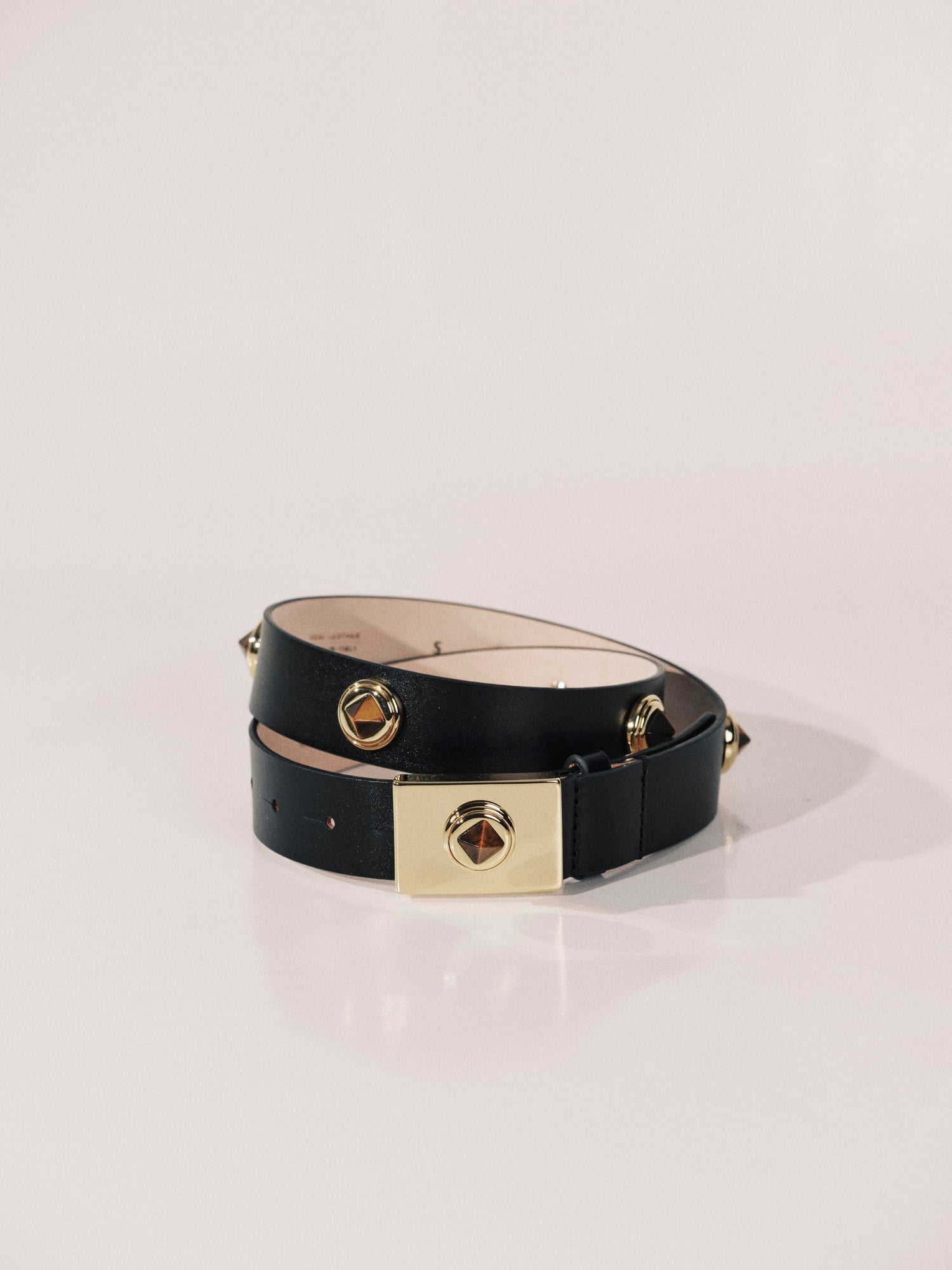 Medora Belt | Black & Tiger'S Eye Gold